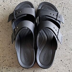CROCS Classic Black Double Strap Sandals